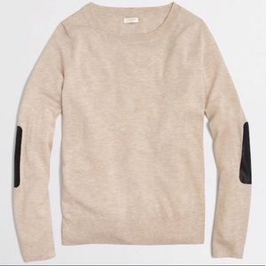 J. Crew - Tan Elbow Patch Sweater